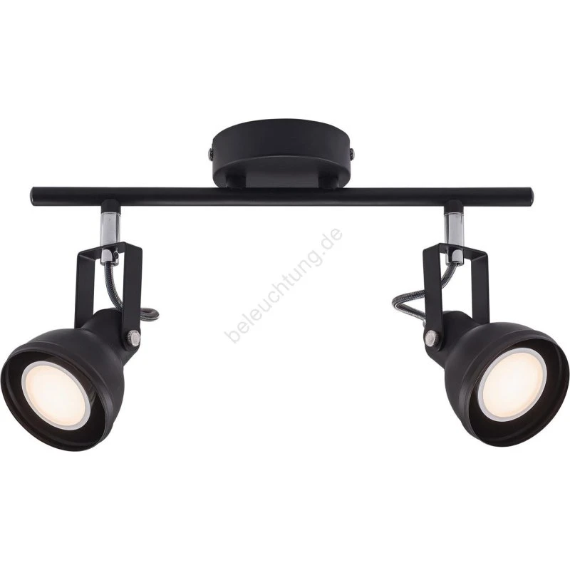 Nordlux Aslak 2xGU10 Deckenleuchte Schwarz Metall
