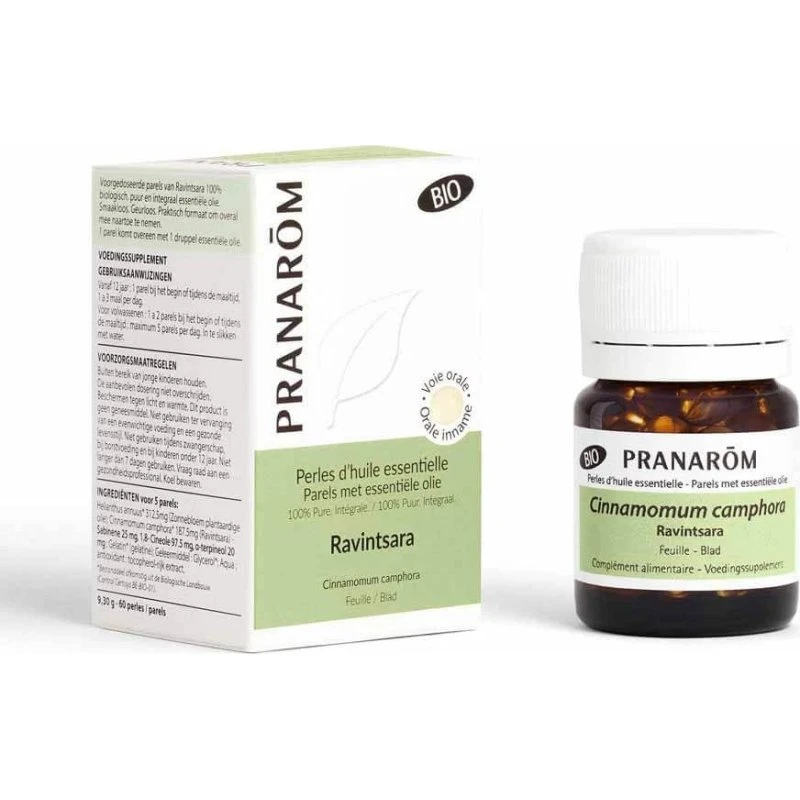 Pranarôm Ravintsara Bio Ätherische Öle Minikapseln (60 Stück)