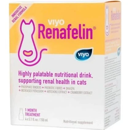 Viyo Renafelin Nährgetränk für Katzen, 4 x 150 ml