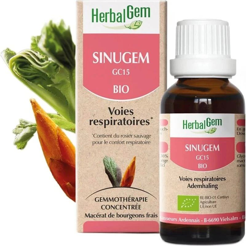 Herbalgem Sinugem Gemmotherapie-Komplex für die Atmung, 30ml