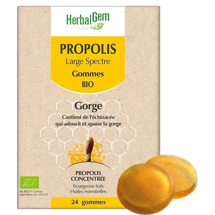 Herbalgem Propolis Breitspektrum Bio-Gummis (24 Stück)