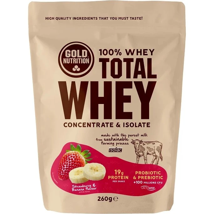 GoldNutrition Total Whey Protein Erdbeere & Banane 260g
