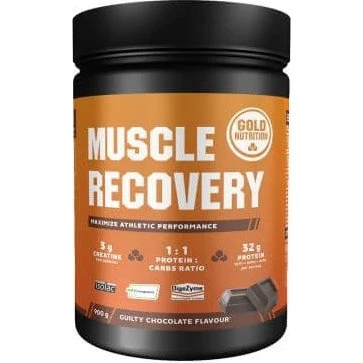 Gold Nutrition Muscle Recovery Schokoladen-Muskelaufbaupulver, 900g