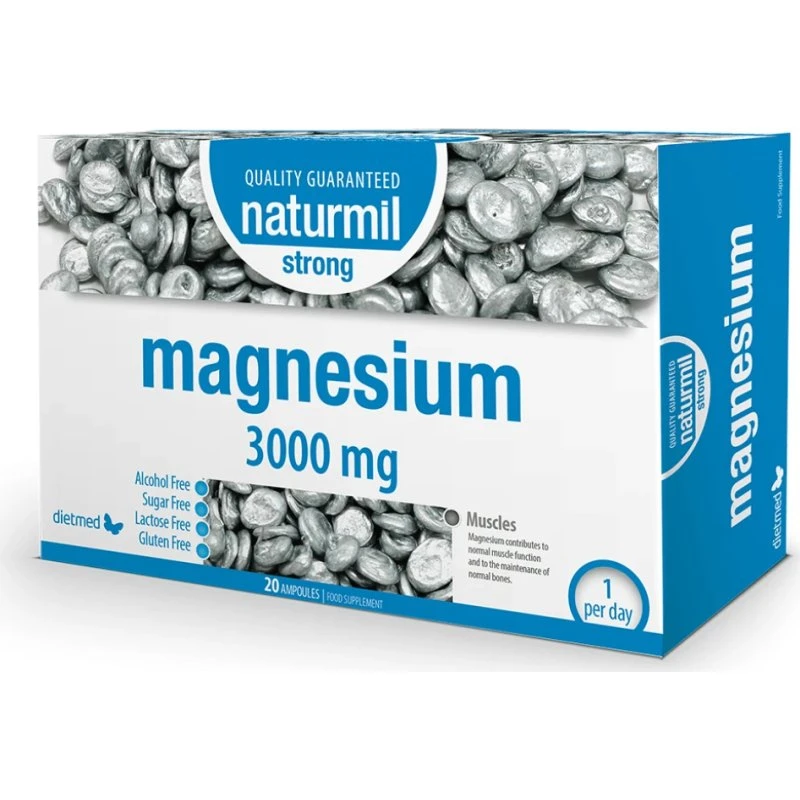 Dietmed Magnesium Strong Naturmil, 3000 mg, 20 Trinkampullen