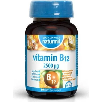 Naturmil Vitamin B12 2500 mcg – 60 Tabletten