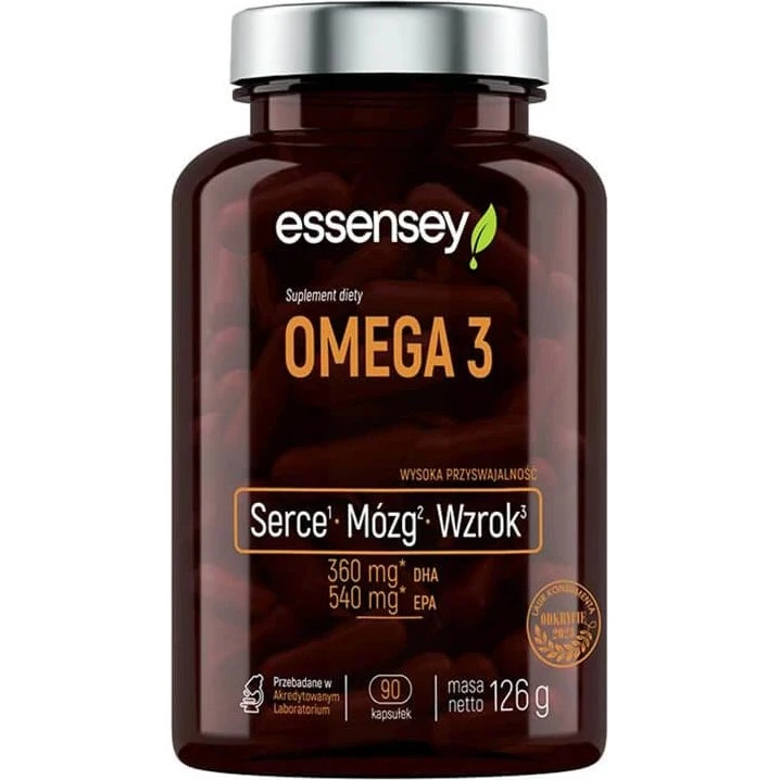 Essensey Omega 3 Fischöl Kapseln mit EPA & DHA, 90 Stück