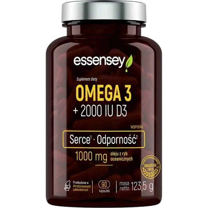 Essensey Omega 3 + 2000 IU D3, 90 Kapseln