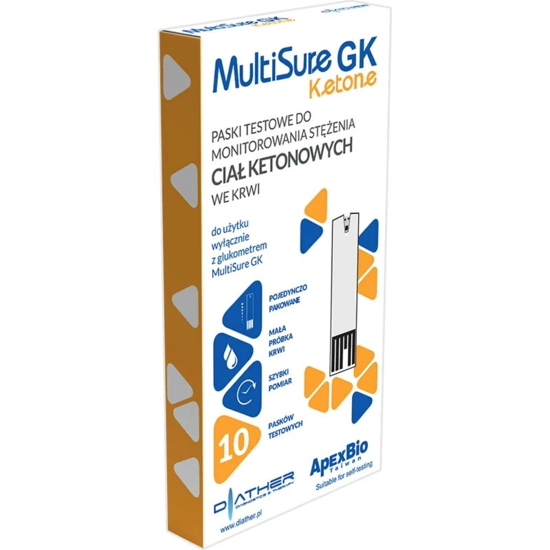 MultiSure GK Ketone Teststreifen, 10 Einheiten