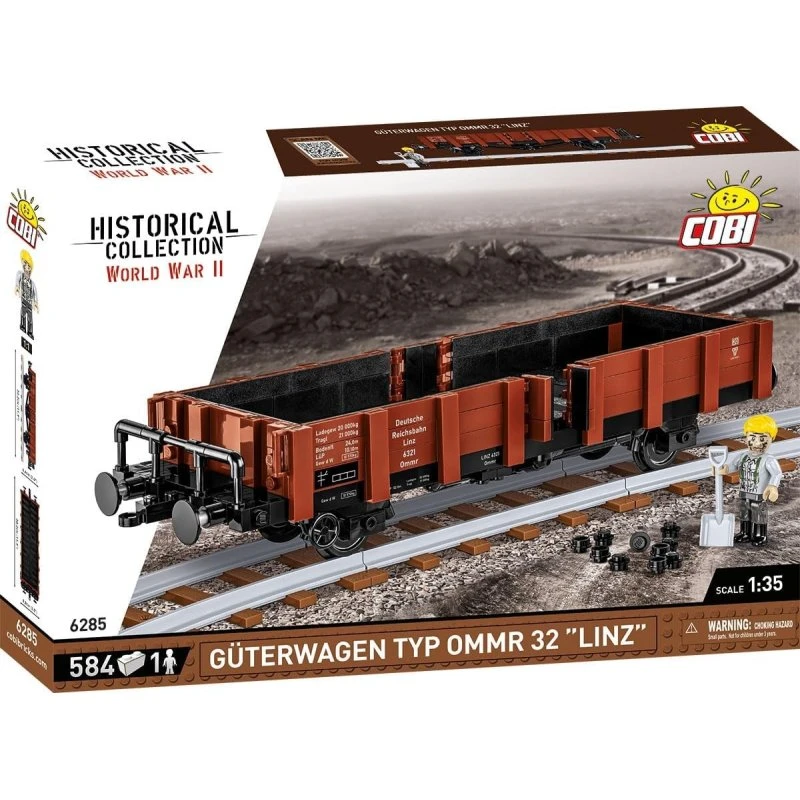 COBI Historical Collection 6285 Güterwagen Typ OMMR 32 Linz WWII