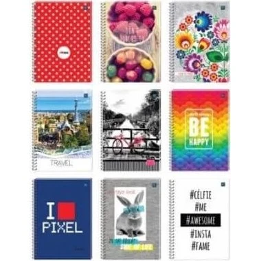 Interdruk Notizbuch A5 80 Blatt Mix - Spiralbindung