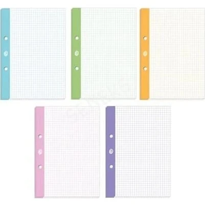 Interdruk A5-Raster Notizblock, gemischte Farben, 50 Blatt