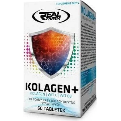 Real Pharm KOLAGEN PLUS - Kollagen mit Vitamin C & D3, 60 Tabletten
