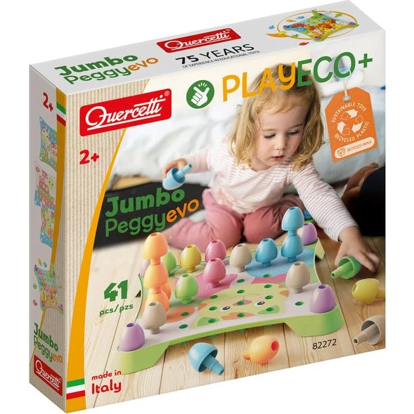 Quercetti Peggy Evo Jumbo Steckmosaik, 41 Teile