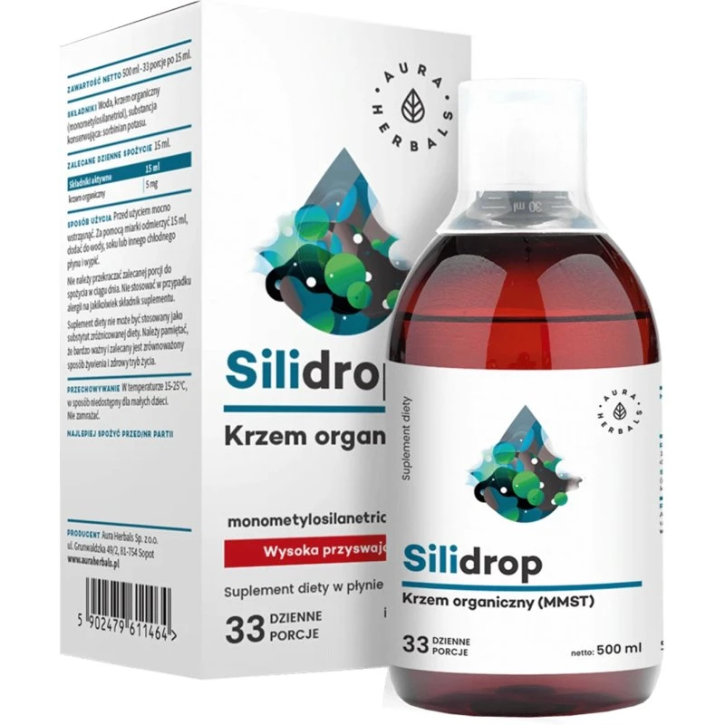 Aura Herbals Silidrop Organisches Silizium (MMST) 5 mg, 500 ml