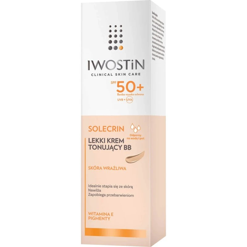 Iwostin Solecrin Krem BB SPF50+ 30ml Sonnenschutz mit Teint-Effekt