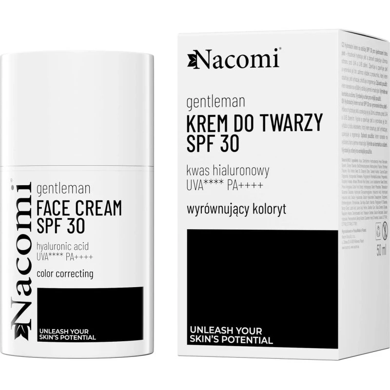Nacomi Gentelman Gesichtscreme mit Hyaluronsäure & SPF 30, 50 ml