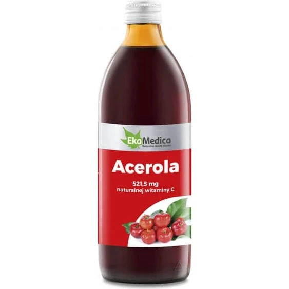 EkaMedica Acerola Saft 100% rein & natürlich, 500 ml