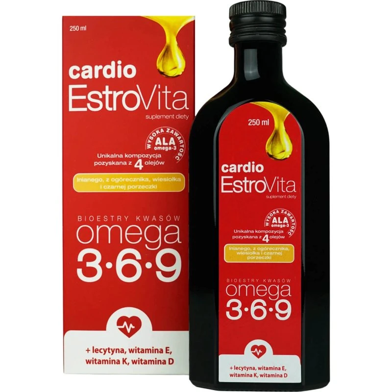 EstroVita Cardio Omega-3-6-9 Fettsäureester, 250 ml