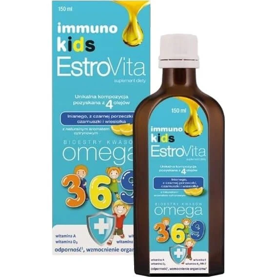 EstroVita Immuno Kids Omega-3-6-9 Ester Zitronengeschmack 150 ml