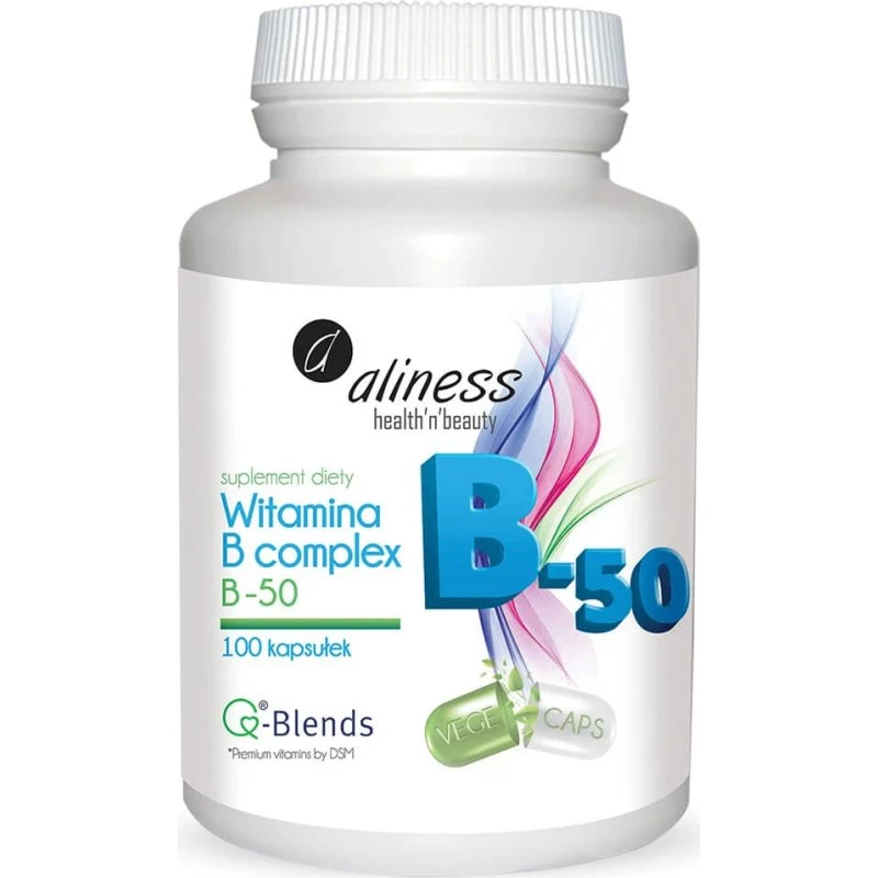 Aliness Vitamin B-Komplex B-50, 100 pflanzliche Kapseln