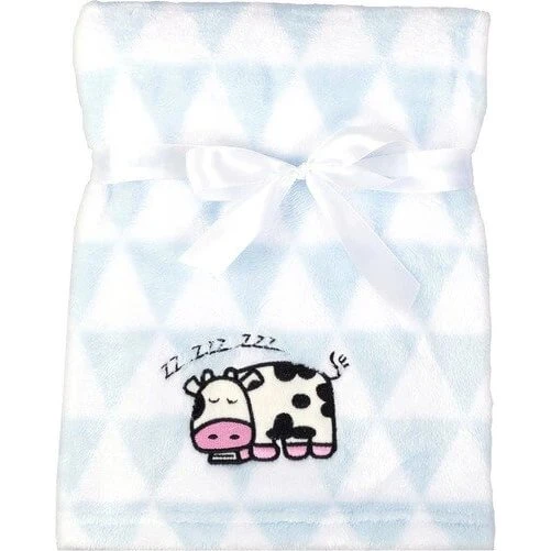 Babymatex RICCO Babydecke mit Stickerei, 75x100 cm, Fudge