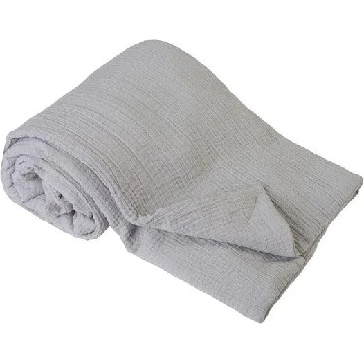Babymatex Musselin-Babydecke, 75x100 cm, Grau