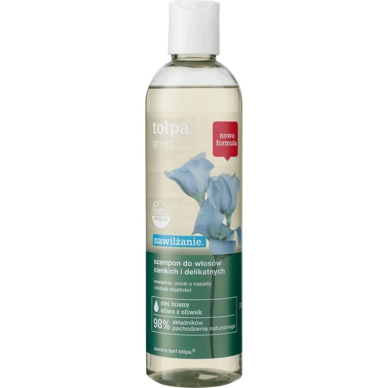 Tołpa Green Feuchtigkeitsspendendes Shampoo für dünnes Haar, 300 ml