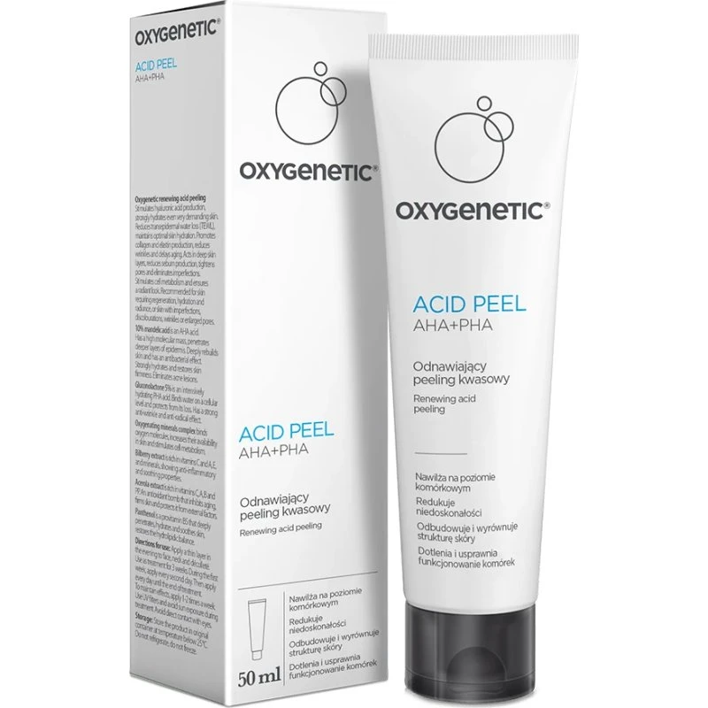 Oxygenetic Acid Peel AHA+PHA, Erneuerndes Säurepeeling, 50 ml
