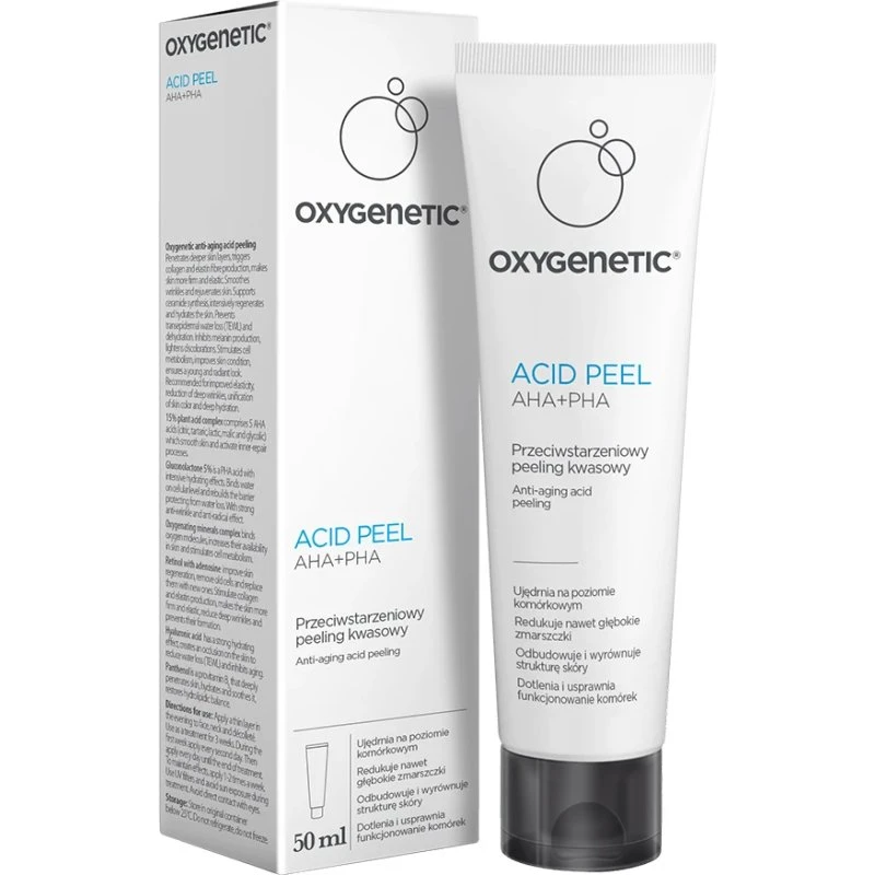Oxygenetic Acid Peel AHA+PHA Anti-Aging-Säure-Peeling, 50 ml