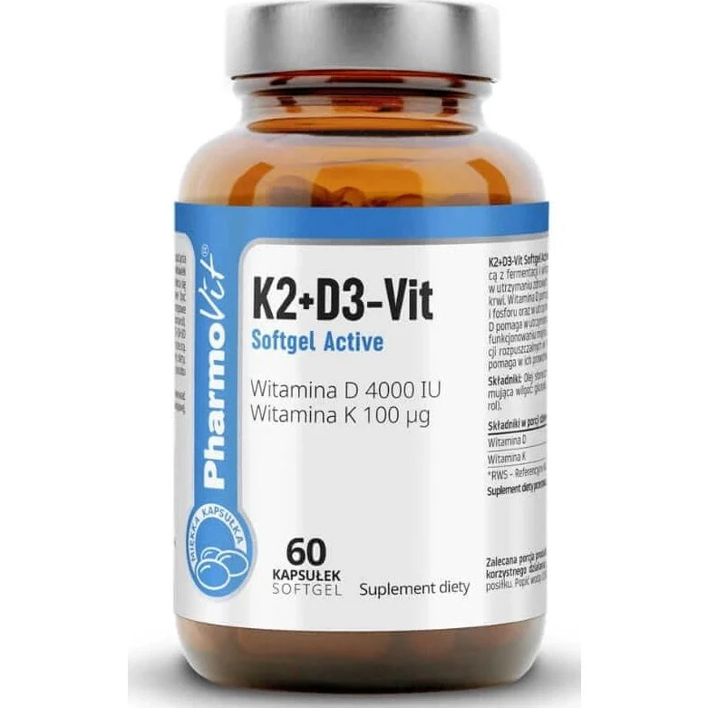 Pharmovit K2 + D3 4000 IU Softgel Aktiv - 60 Kapseln