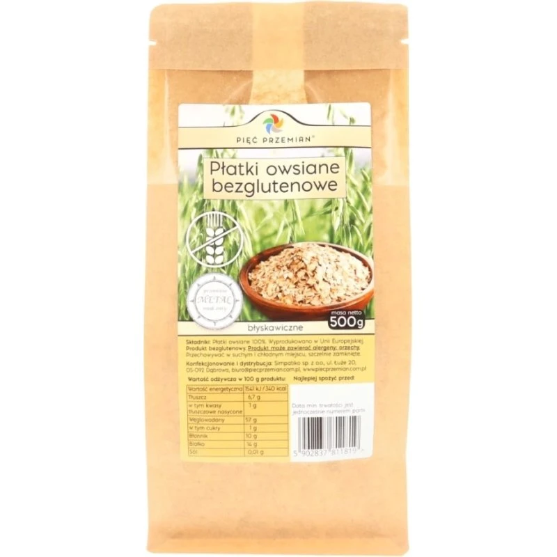 Five Transformations Glutenfreie Instant-Haferflocken 500 g