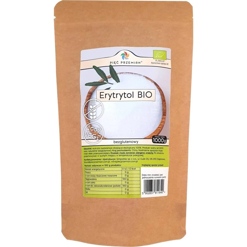 Fünf Verwandlungen Erythrit BIO 1000 g