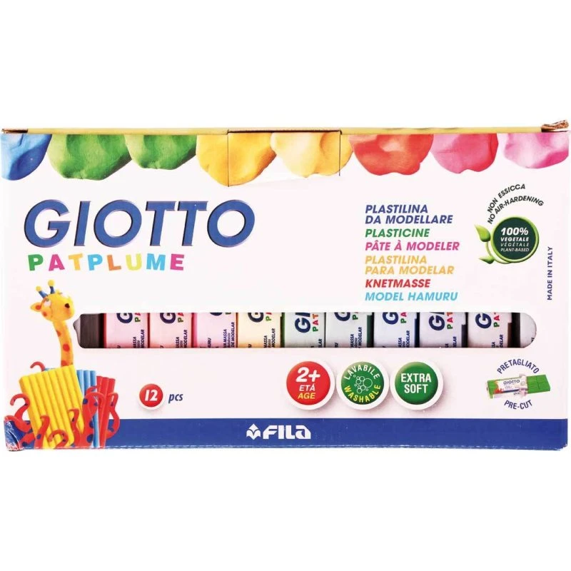 Giotto Patplume Knetmasse 12 x 150 g bunt sortiert