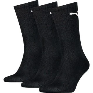 Puma 3er-Pack Unisex Light Crew Socken Schwarz