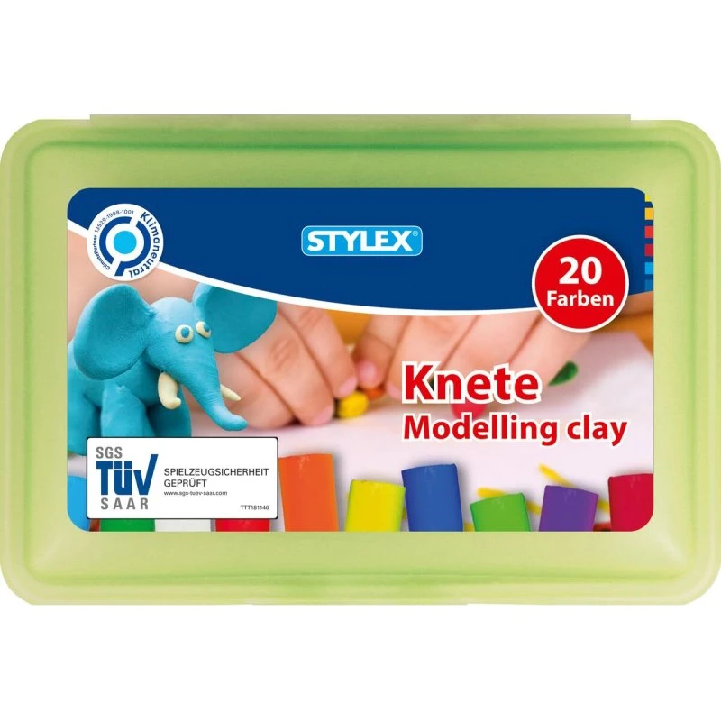 Stylex Knete 20 Stangen in wiederverschließbarer Box