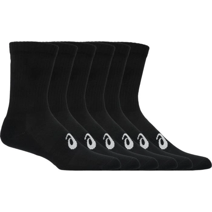 ASICS Crew Socks 6er-Pack Schwarz Unisex (Gr. 35-38)