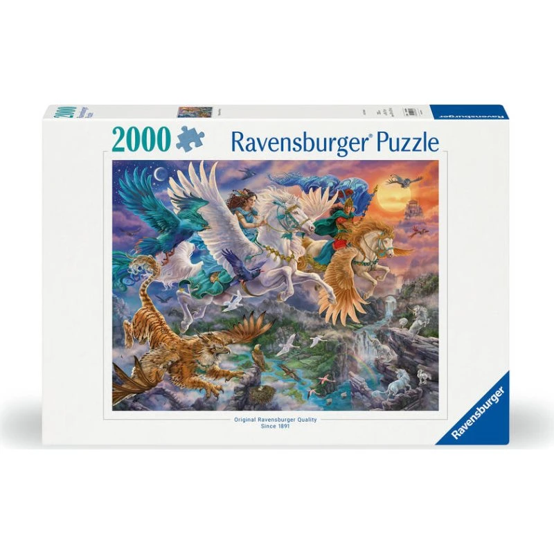 Ravensburger Puzzle 2000 Teile - Auf dem Pegasus durch die Lüfte