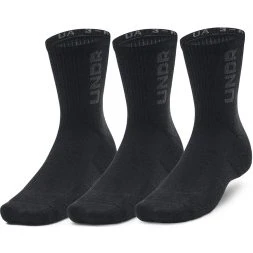 Under Armour 3P Mid Crew Maker Socken Schwarz, Large