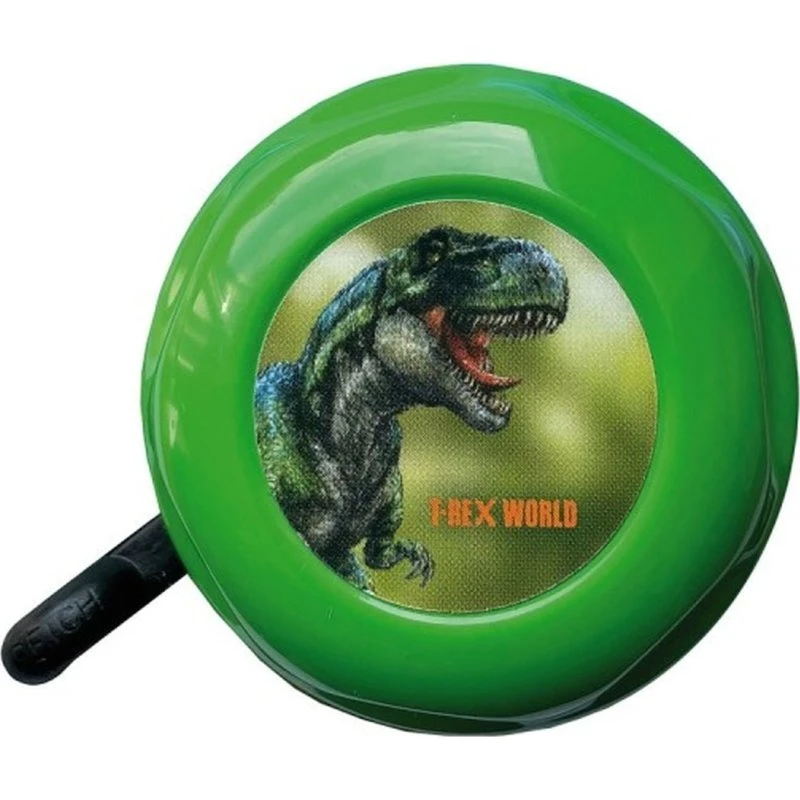 Bike Fashion T-Rex World Kinderfahrradklingel grün, Ø 55 mm