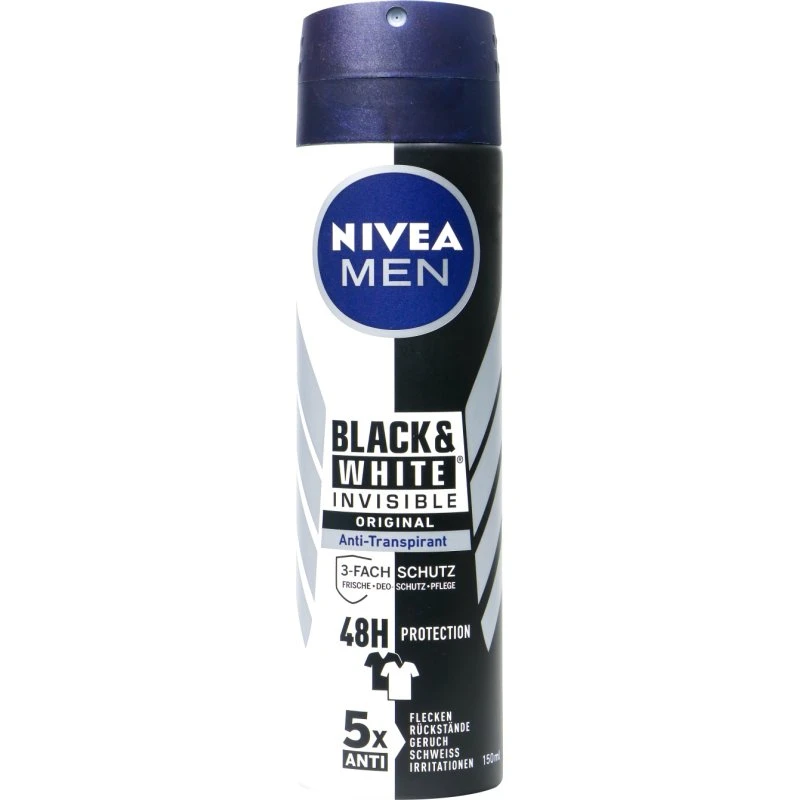 Nivea Men Invisible Deo Spray 100 ml schwarz/weiß