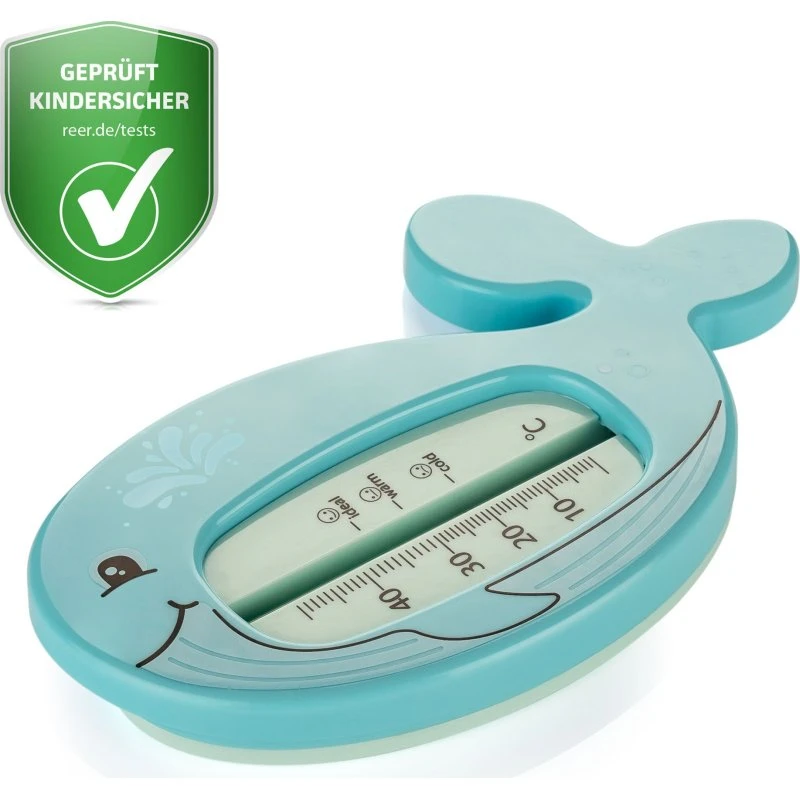 reer MyHappyBath Badethermometer Wal, Blau
