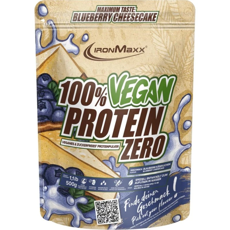 IronMaxx 100% Vegan Protein Zero 500g Mixed Berries