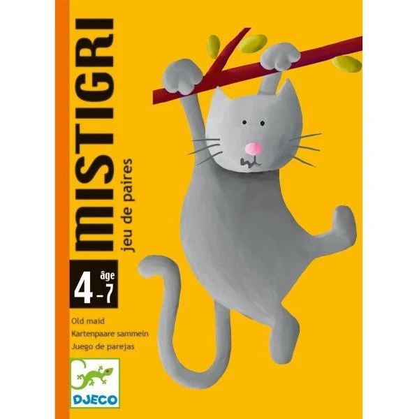 DJECO Mistigri Kartenspiel, Pärchenspiel für Kinder ab 4 Jahren