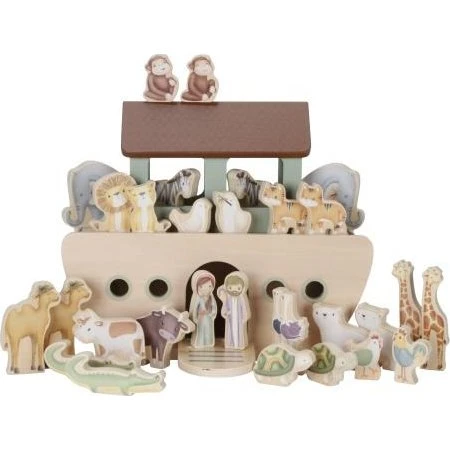 Little Dutch Noahs Arche – 31-teiliges Holzspielset