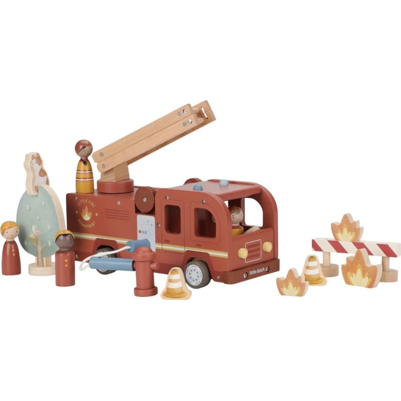 Little Dutch Holz-Feuerwehrauto Rot