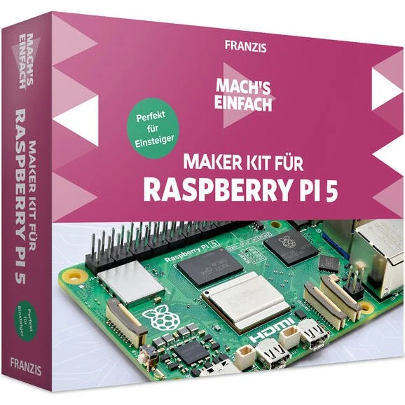 FRANZIS Maker Kit für Raspberry Pi 5 (67219) - Einsteiger-Set