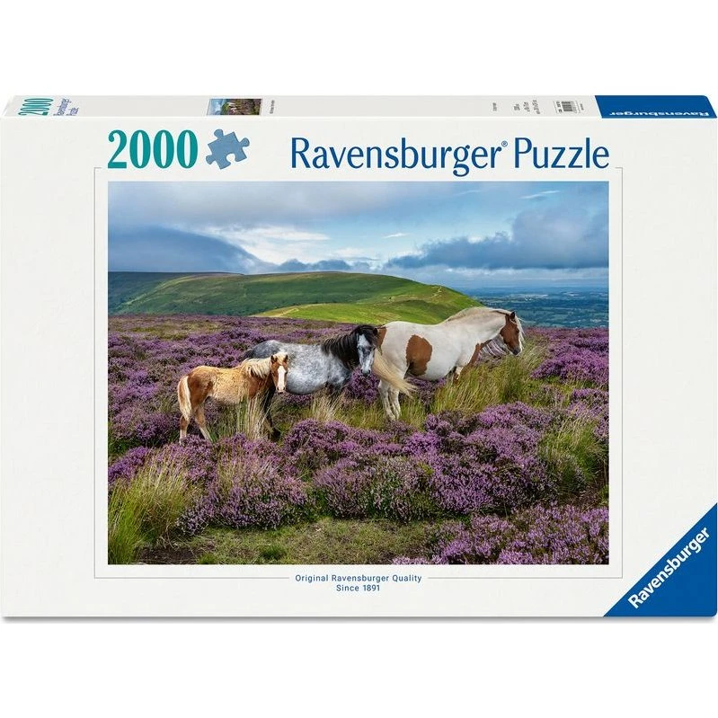 Ravensburger Puzzle Wildpferde in der Heide - 2000 Teile