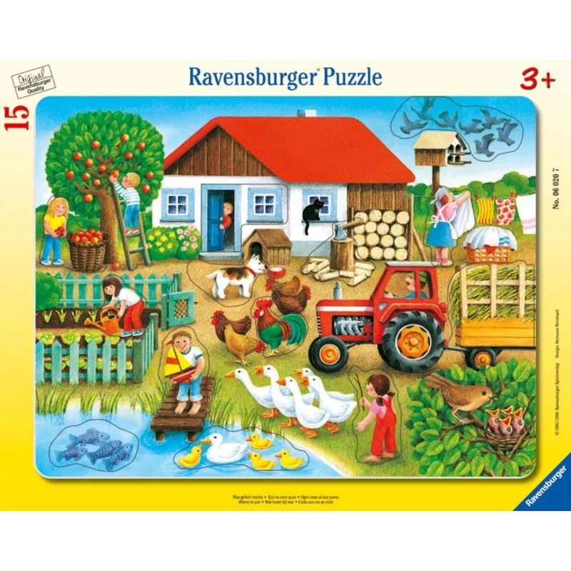 Ravensburger Rahmenpuzzle Was gehört wohin? 15-Teile