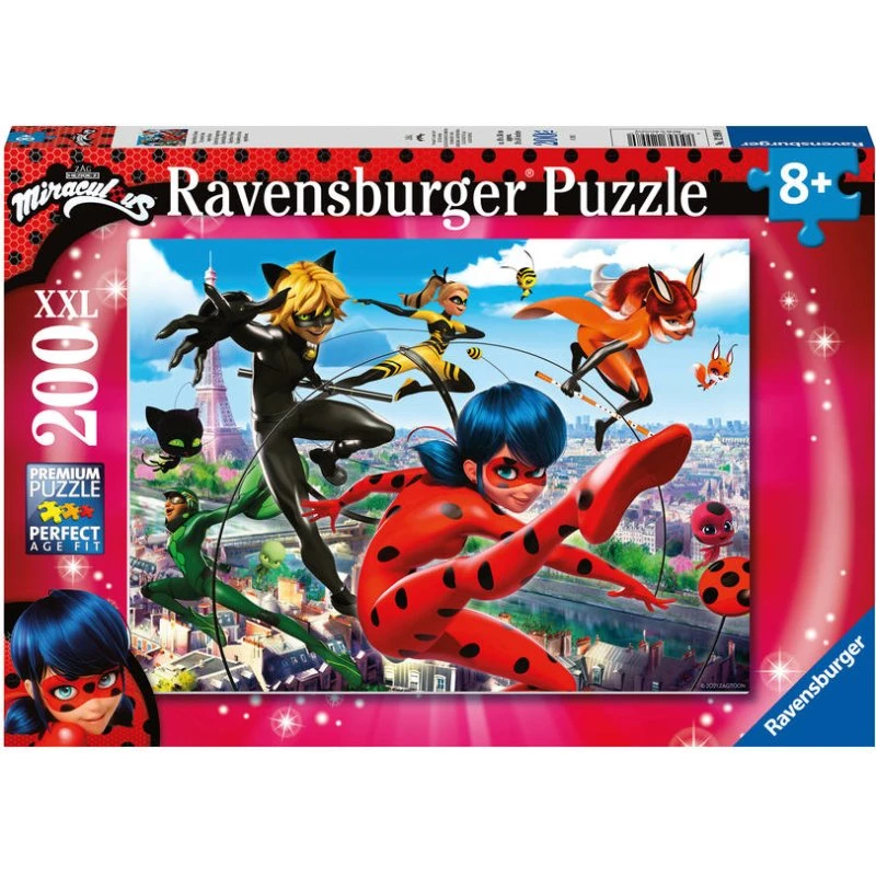 Ravensburger Puzzle Miraculous Superhelden-Power 200 Teile