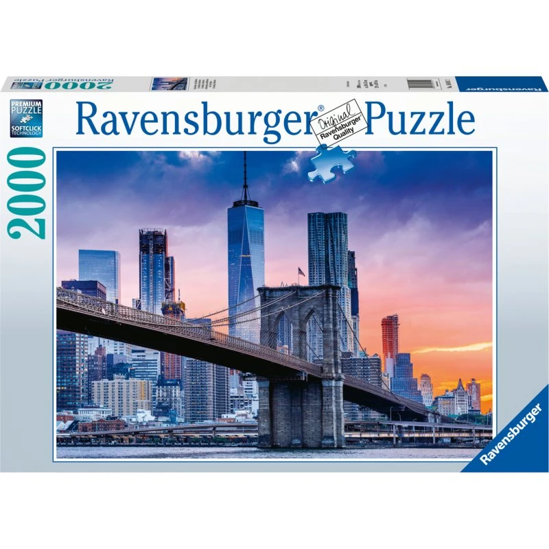 Ravensburger Puzzle 2000 Teile - Skyline New York: Von Brooklyn nach Manhattan
